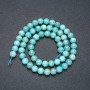 Beads on a thread of natural Amazonite, smooth sphere, diameter 6mm + -, length 39cm