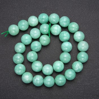 Natural Burmese Jadeite Beads, Smooth Round Beads, Diameter 12 (+/-) mm, Length 38 cm