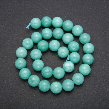Jadeite Beads Smooth Round Bead Strand, 12 mm Diameter, 38 cm Length (+/-)