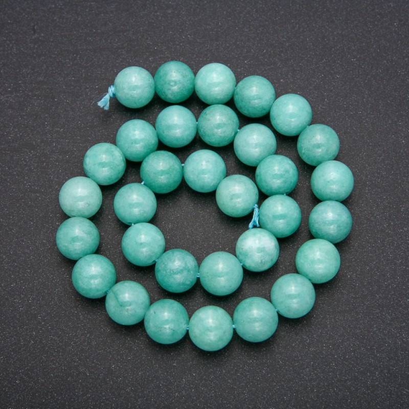 Jadeite Beads Smooth Round Bead Strand, 12 mm Diameter, 38 cm Length (+/-)