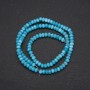 Aquamarine (imitation) faceted rondelle beads, diameter 4×3 mm, 38 cm strand