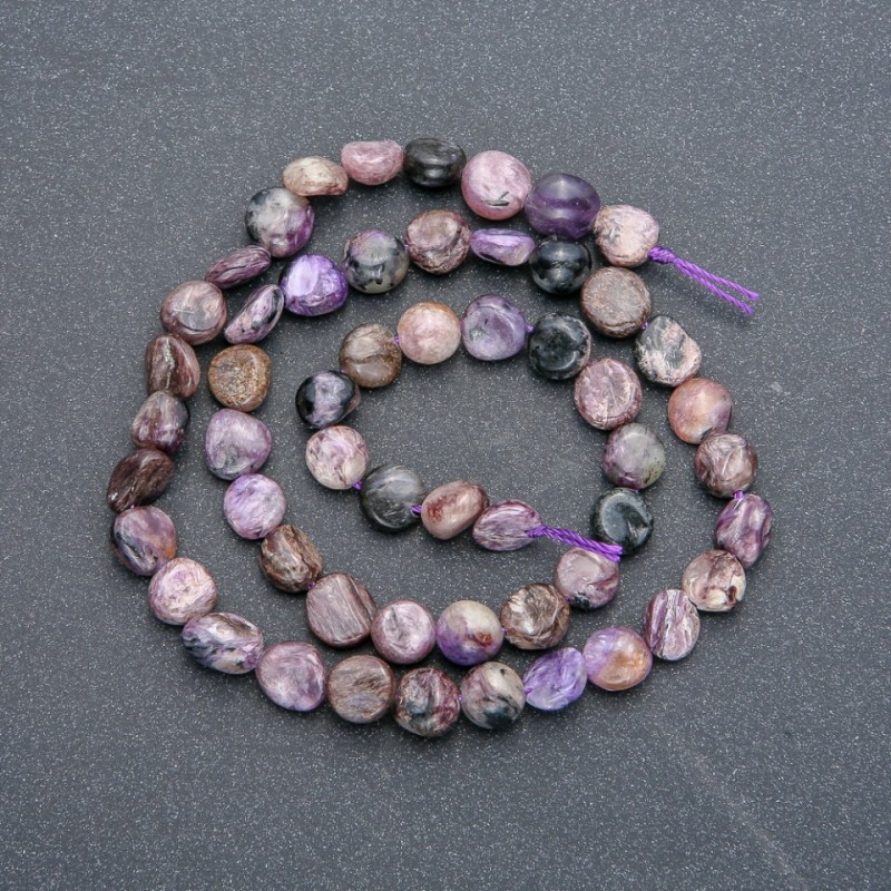 Chalcedony Haltivka Beads on Thread, 7x8 mm Diameter, 41 cm Length +