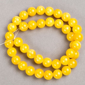 Sale! Citrine Beads on Wire (Acrylic Imitation) Smooth Bead, 10.5 mm diameter, 40 cm length