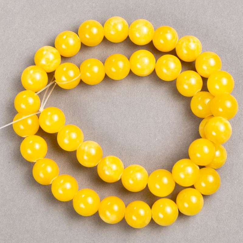 Sale! Citrine Beads on Wire (Acrylic Imitation) Smooth Bead, 10.5 mm diameter, 40 cm length