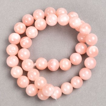 Sale! Pink Quartz Beads on Thread (Imitation Acrylic) Smooth Ball Beads, Diameter 10.5 mm, Length 40 cm