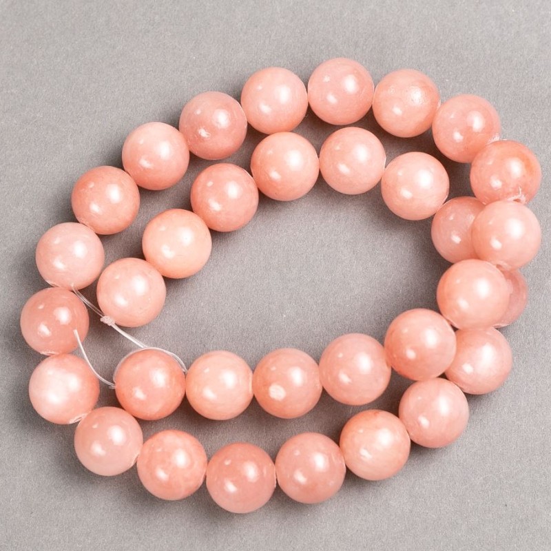 Sale! Beads on a thread Pink Quartz (imitation acrylic) smooth bead, diameter 12.5 mm, length 40 cm ±