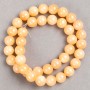 Sale! Beads on thread 'Selenite' (acrylic imitation) smooth round bead, diameter 10.5 mm ±, length 39 cm