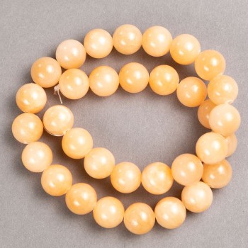 Discount! Beads on thread Selenite (imitation acrylic) smooth bead, diameter 12.5 mm, length 40 cm