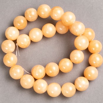 Sale! Selenite Beads on Thread (Acrylic Imitation) Smooth Round Beads, 14.5 mm Diameter, 40 cm Length
