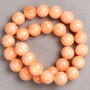 Sale! Selenite Beads on Thread (Acrylic Imitation) Smooth Bead, 14 mm Diameter, 39 cm Length