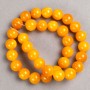 Discount! Citrine beads on monofilament (acrylic imitation) smooth bead, diameter 12.5 mm, length 40 cm