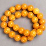 Sale! Citrine Beads on Beading Thread (acrylic imitation) Smooth Beads, 14 mm diameter, 40 cm length