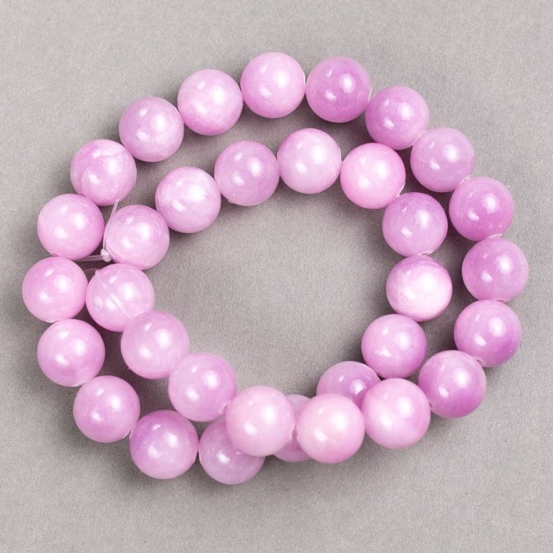 Discount! Kunzite Beads (Imitation Acrylic) on Thread, Smooth Bead, Diameter 12.5 mm, Length 40 cm