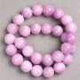 Kunzite Beads (imitation, acrylic) on transparent thread, smooth beads, diameter 14.5 mm, length 40 cm