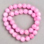 Sale! Beads on a thread, Strawberry Quartz (acrylic imitation), smooth spheres, diameter 10.5 mm, length 39 cm