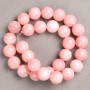 Sale! Pink Quartz Beads on Fishing Line (Acrylic Imitation) Smooth Bead, Diameter 14.5 mm, Length 39 cm