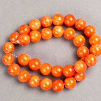 Discount! Citrine Beads on Beading Thread (Acrylic Imitation) Smooth Bead, 12.5 mm Diameter, 39 cm Length