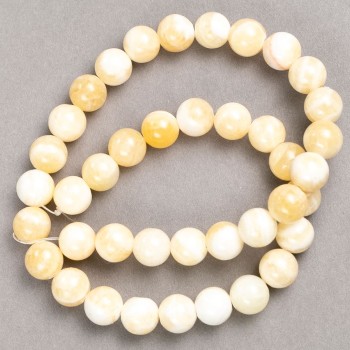 Discount! Pearl beads on fishing line (imitation acrylic) smooth spheres diameter 10.5 mm, length 40 cm+