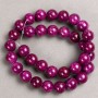 Sale! Beads on thread: Tinted Quartz (imitation acrylic) Raspberry smooth bead, diameter 12.5 mm, length 40 cm