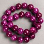 Discount! Beads on fishing line Toned Quartz (imitation acrylic) raspberry smooth bead, diameter 14.5 mm, length 40 cm +