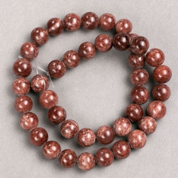Discount! Selenite Beads (Acrylic Imitation) on Thread, Smooth Round Beads, 10.5 mm Diameter, 40 cm Length +