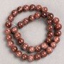 Selenite Beads (Acrylic) on Beading Thread, Smooth Round Beads, 10.5 mm Diameter, 40 cm Length