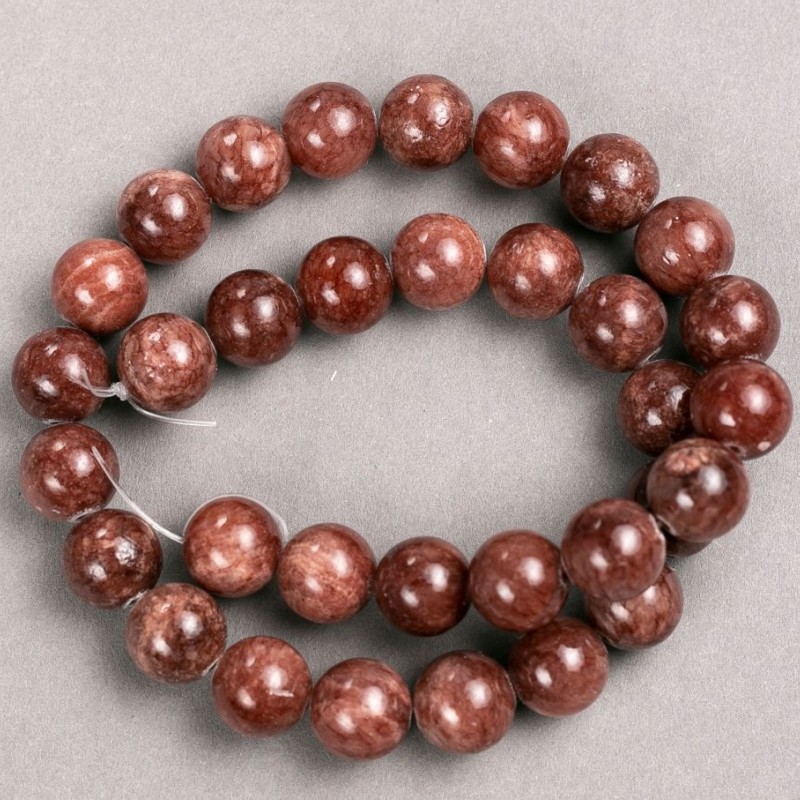 Sale! Selenite Beads (Acrylic Imitation) on Thread - Smooth Bead, 12.5 mm Diameter, 39 cm Length +