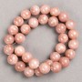 Discount! Strawberry Quartz Beads on Beading Thread (Acrylic Imitation) Smooth Bead, Diameter 12.5 mm, Length 40 cm