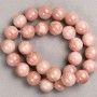 Discount! Strawberry Quartz Beads on Beading Wire (Imitation Acrylic) Smooth Bead, 14.5 mm Diameter, 40 cm Length