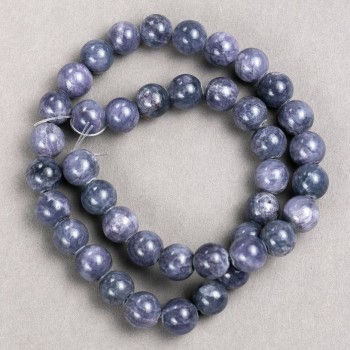 Sale! Amethyst Beads (Acrylic Imitation) on Thread, Smooth Beads, diameter 10.5 mm, length 40 cm+