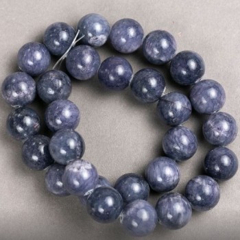 Discount! Amethyst Beads (Acrylic Imitation) on Fishing Line, Smooth Bead, Diameter 14.5mm, Length 40cm