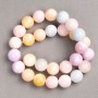 Discount! Morganite Beads (Imitation Acrylic) on Thread, Smooth Round Beads, 14.5 mm Diameter, 40 cm Length