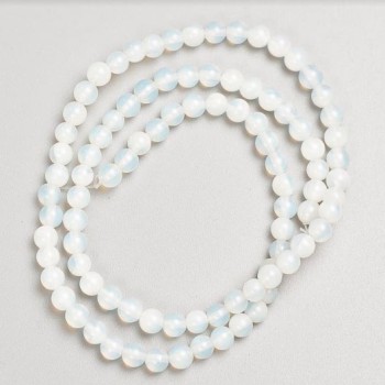 Moonstone Beads on Fishing Line (Imitation Opalite), 4 mm Diameter, 37 cm Length