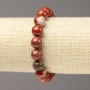 Red Jasper Elastic Bracelet, 10 mm diameter, 18 cm length+