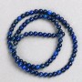 Lapis Lazuli Beads on Fishing Line, Smooth Round Beads, 4mm Diameter, 38cm Length+