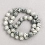 Gray Ocean Jasper Beads (acrylic imitation) on fishing line, smooth round beads, 10 mm diameter, 38 cm length+