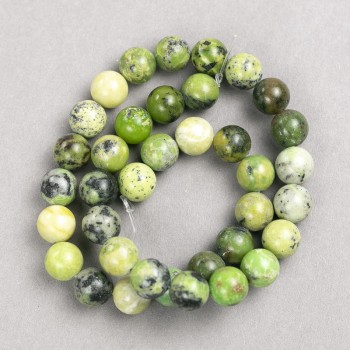 Australian Jadeite Beads (Acrylic Imitation) on Fishing Line, Smooth Beads, Diameter 10.5 mm, Length 38 cm+