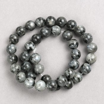Labradorite beads, natural stone, smooth round beads, diameter 10.5 mm ±, length 38 cm ±