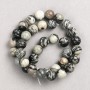 Gray Picasso Jasper Beads (Imitation Acrylic) on Thread, Smooth Bead, Diameter 10mm, Length About 38 cm