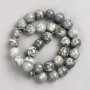Gray Ocean Jasper Beads (Acrylic Imitation) on Thread, Smooth Round Beads, 12mm Diameter, 38cm Length+