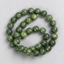 Jadeite beads (acrylic imitation) on beading thread, smooth round beads, diameter 10.5 mm, length 38 cm