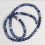 Beads on fishing line, natural stone sodalite, diameter 5 mm, length 37 cm