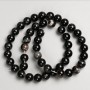 Beads on fishing line natural stone Black Agate, smooth bead, diameter 8mm+-, length 38cm+-