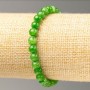 Discount! Elastic bracelet with imitation nephrite (acrylic) diameter 6.5 mm, length 18 cm.