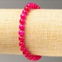 Discount! Elastic bracelet with Tourmaline imitation (acrylic), diameter 6 mm ±, length 18 cm ±