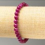 Sale! Raspberry-toned quartz elastic bracelet (imitation acrylic) smooth beads, diameter 6.5 mm, length 18 cm