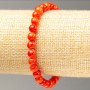Discount! Elastic bracelet in coral imitation (acrylic) smooth bead, diameter 6.5 mm, length 18 cm