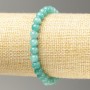 Sale! Aquamarine Imitation Acrylic Stretch Bracelet, Smooth Bead, 6.5 mm Diameter, 18 cm Length