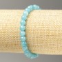 Sale! Elastic Aquamarine bracelet (imitation acrylic) smooth beads, 6.5 mm diameter, 18 cm length