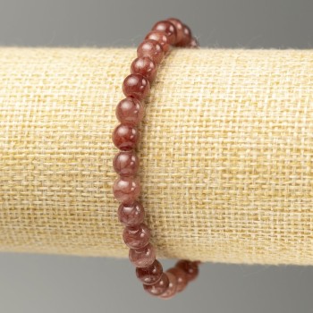 Sale! Elastic bracelet with Selenite (imitation acrylic) smooth beads, diameter 6.5 mm, length 18 cm